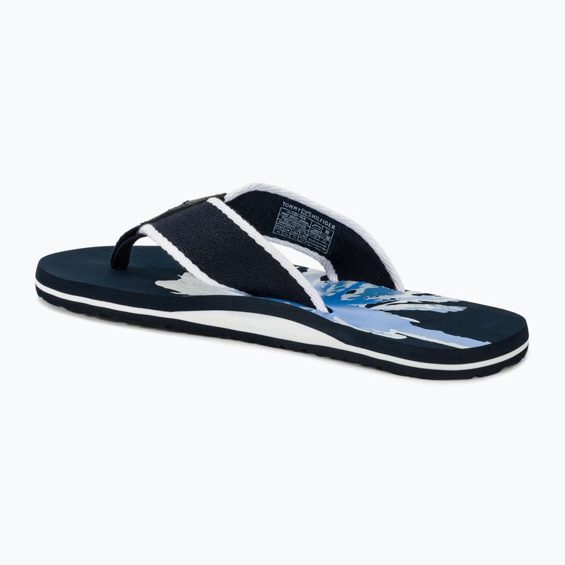 Tommy Hilfiger Palm Print Beach Sandal Uomo infradito desert sky 3