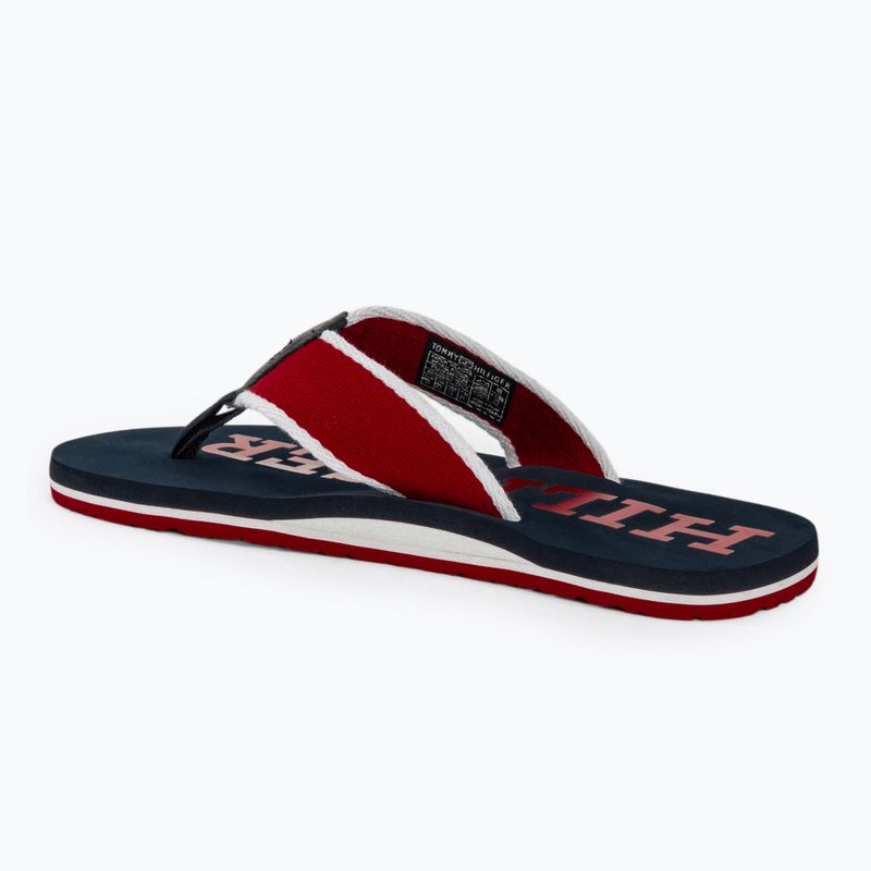 Tommy Hilfiger Patch Beach Sandal da uomo infradito rosso primario 3