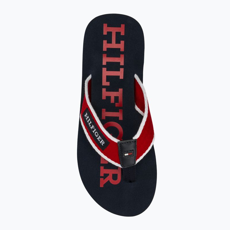 Tommy Hilfiger Patch Beach Sandal da uomo infradito rosso primario 5