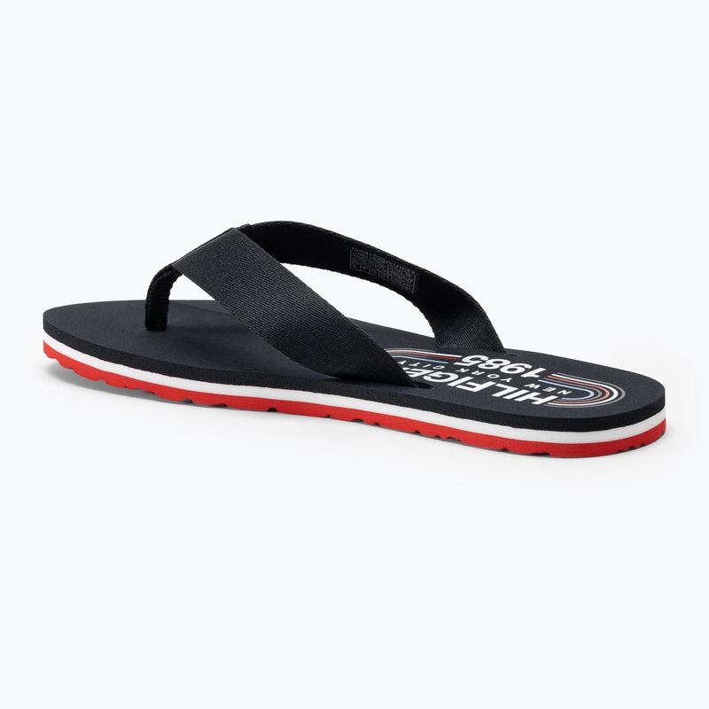 Infradito da donna Tommy Hilfiger Global Stripes Flat Beach Sandal rosso bianco blu 3