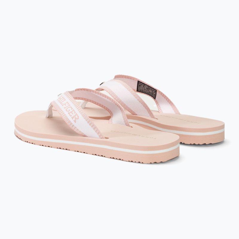 Tommy Hilfiger donna Webbing Pool Slide 0LA infradito ecru/rosa 3