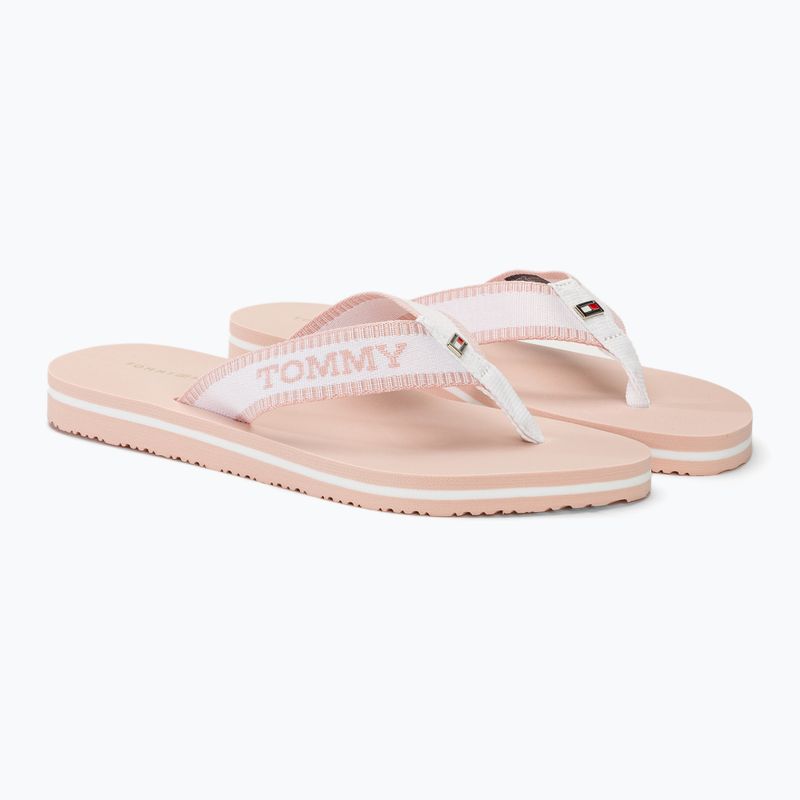 Tommy Hilfiger donna Webbing Pool Slide 0LA infradito ecru/rosa 4