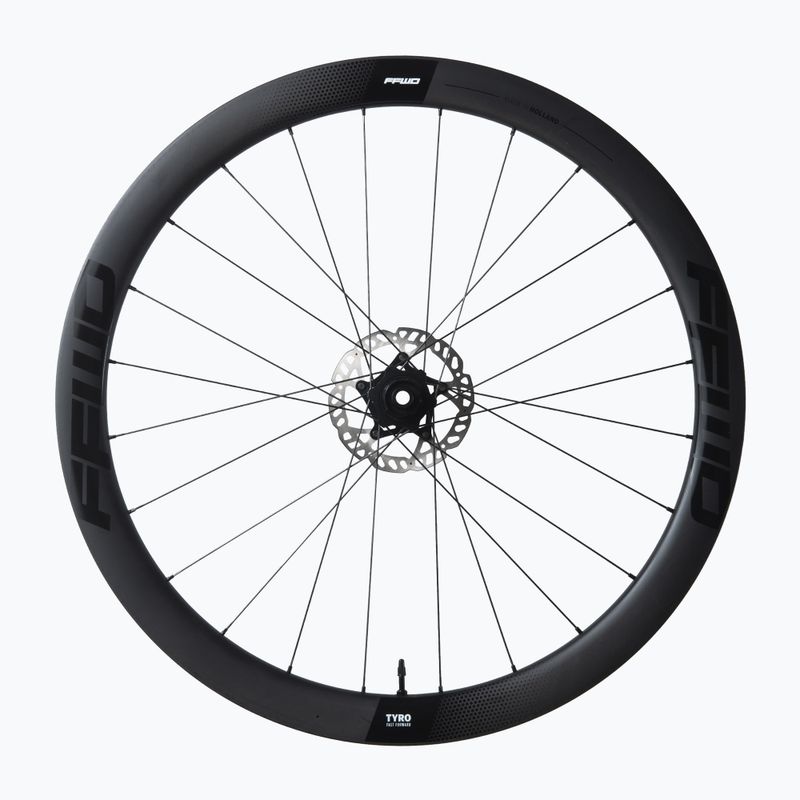 FFWD Tyro 2.0 FCC SP 24H/24H DBCL 12 mm TA 11SP Shimano ruote da bicicletta nere 2