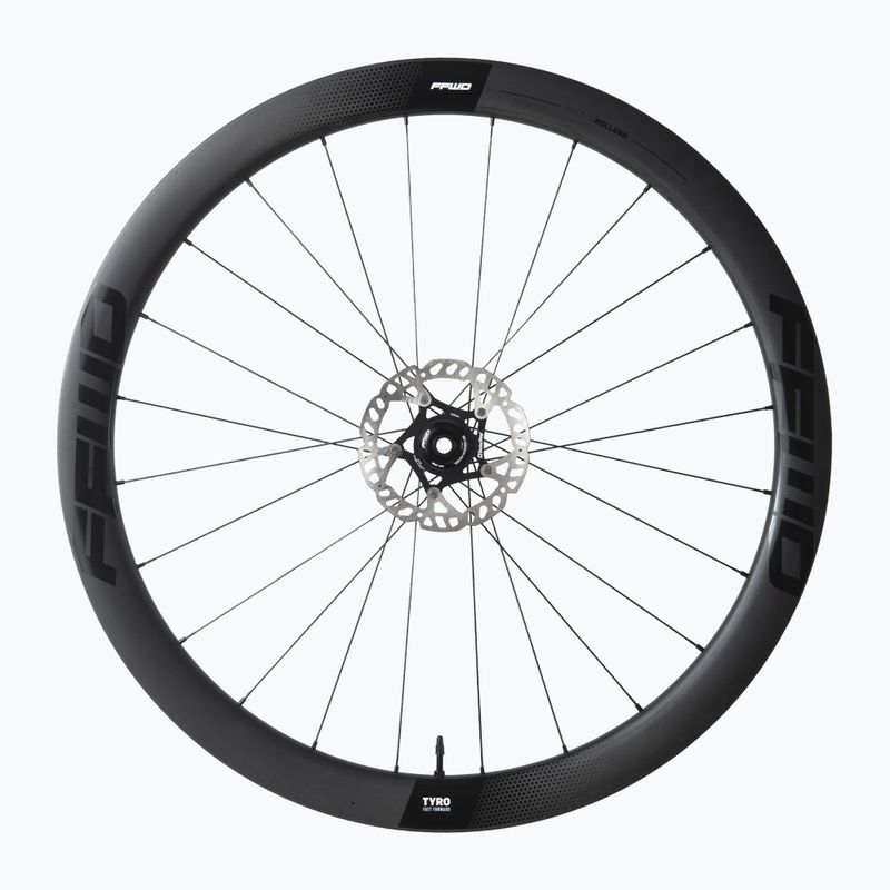 FFWD Tyro 2.0 FCC SP 24H/24H DBCL 12 mm TA 11SP Shimano ruote da bicicletta nere 3