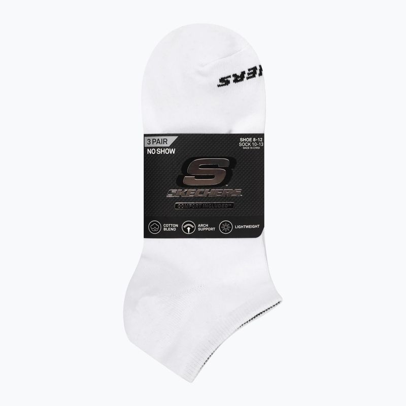 Calze SKECHERS Non Terry No Show 3 pack white/black 2