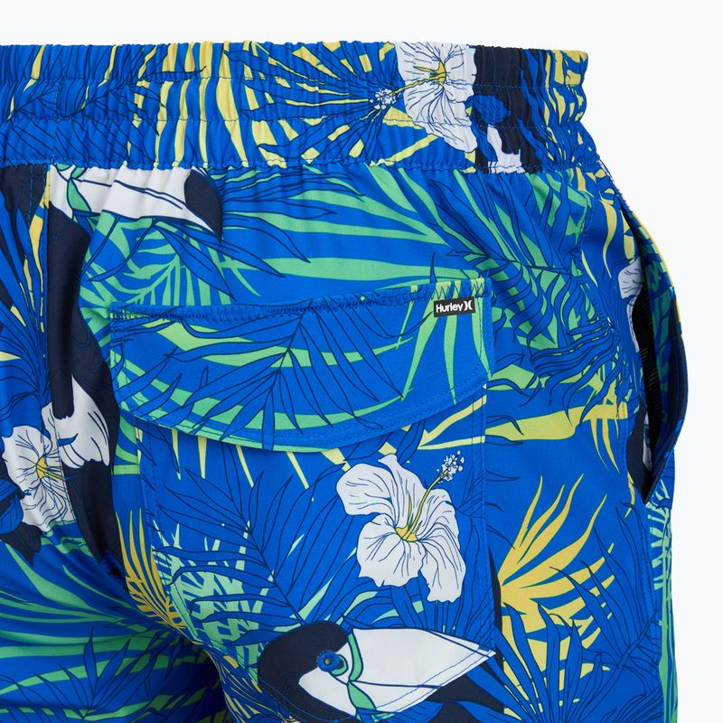 Costume da bagno uomo Hurley Cuba Volley Swim Short Blue 4