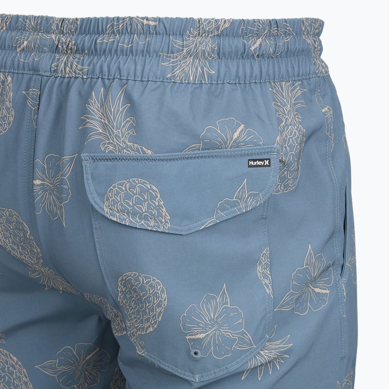 Costume da bagno uomo Hurley Pineapple Volley Swim Short Blue/Brown 4