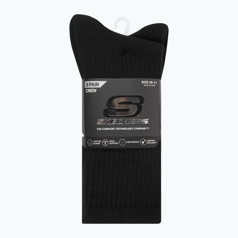 Calze SKECHERS Non Tery Crew Arch Support 3 pack black 2