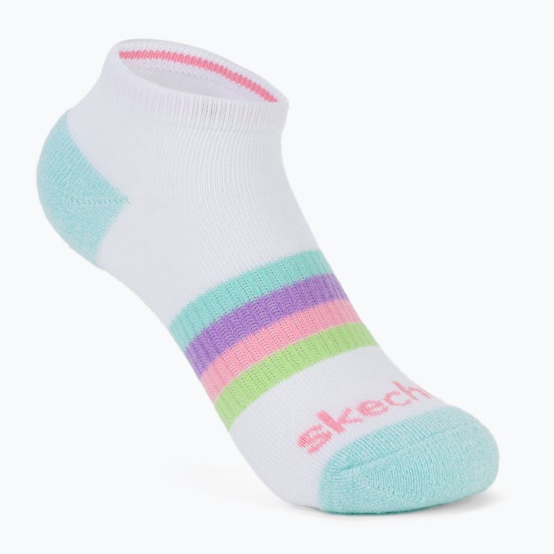 Calzini per bambini SKECHERS Heel/Toe Terry Low Cut 6 paia white/light pink 2