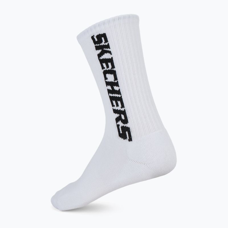 Calzini da uomo SKECHERS 1/2 Terry Crew 3 paia white/black 3