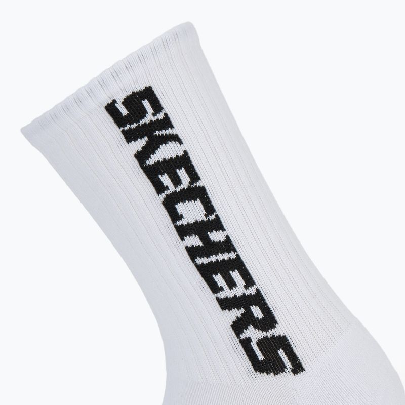 Calzini da uomo SKECHERS 1/2 Terry Crew 3 paia white/black 4