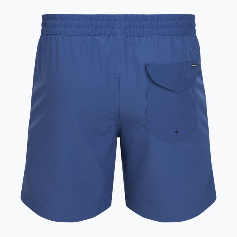 Costume da bagno uomo Hurley Solid Volley Swim Short Blue/Brown 2