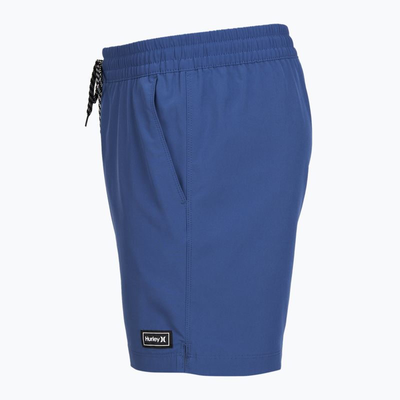 Costume da bagno uomo Hurley Solid Volley Swim Short Blue/Brown 3