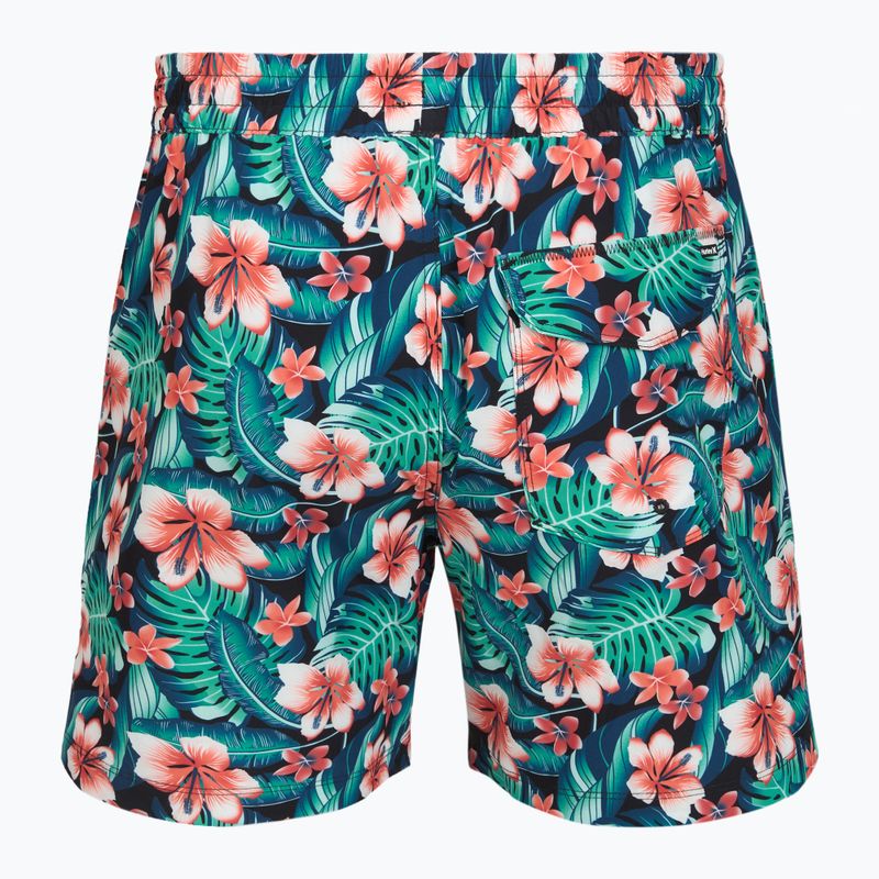 Costume da bagno uomo Hurley Cabana Floral Volley Swim Short Black 2