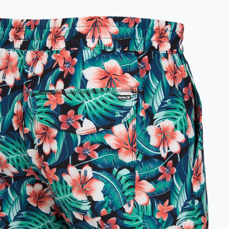 Costume da bagno uomo Hurley Cabana Floral Volley Swim Short Black 4