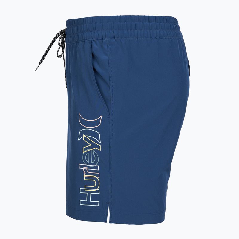 Costume da bagno uomo Hurley Crossover Volley Swim Short blue/black 3