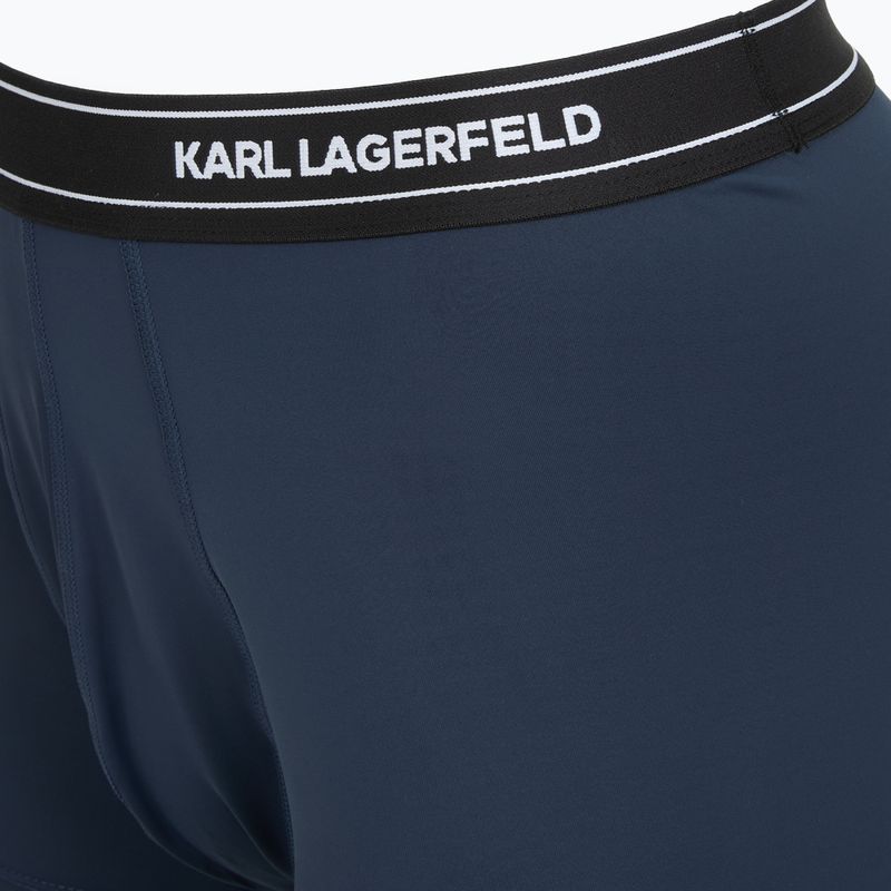 Boxer uomo KARL LAGERFELD Stripe Logo Micro Trunk 3 paia mood indigo 4
