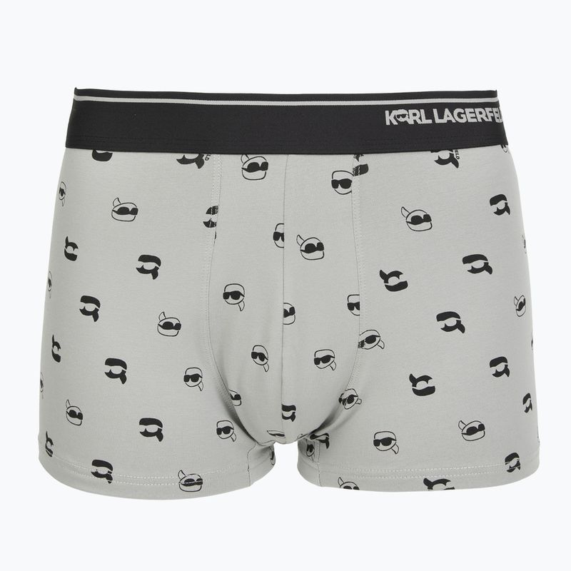 Boxer uomo KARL LAGERFELD Ikon Aop Trunk 3 paia karl dot/ash black 2