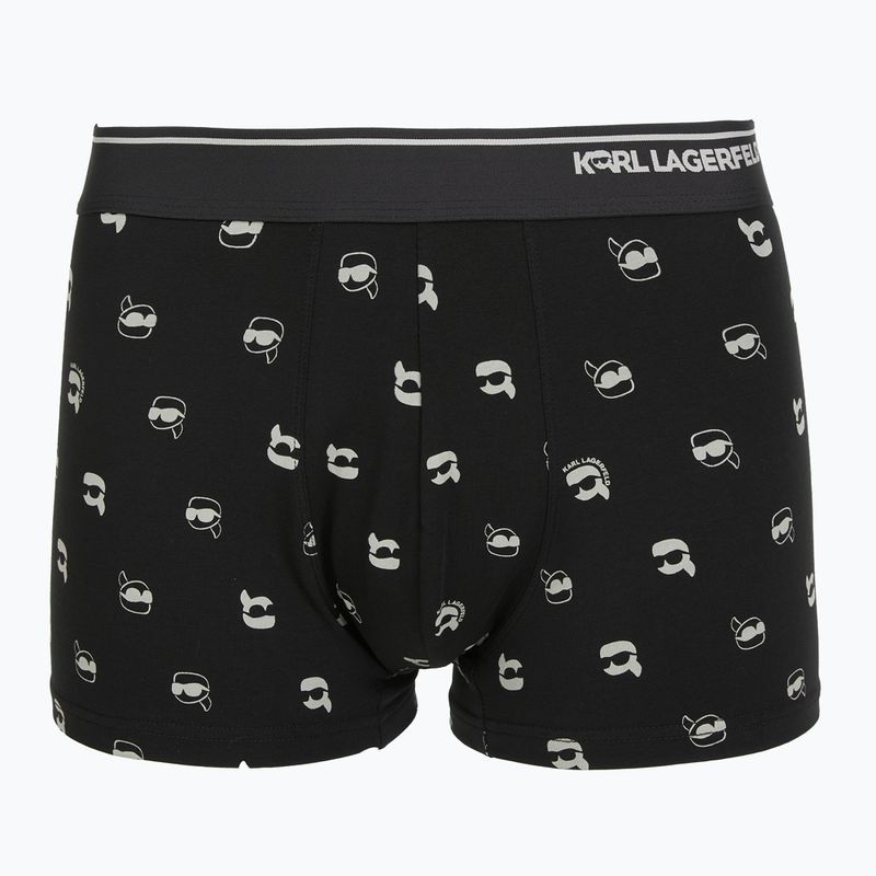 Boxer uomo KARL LAGERFELD Ikon Aop Trunk 3 paia karl dot/ash black 3