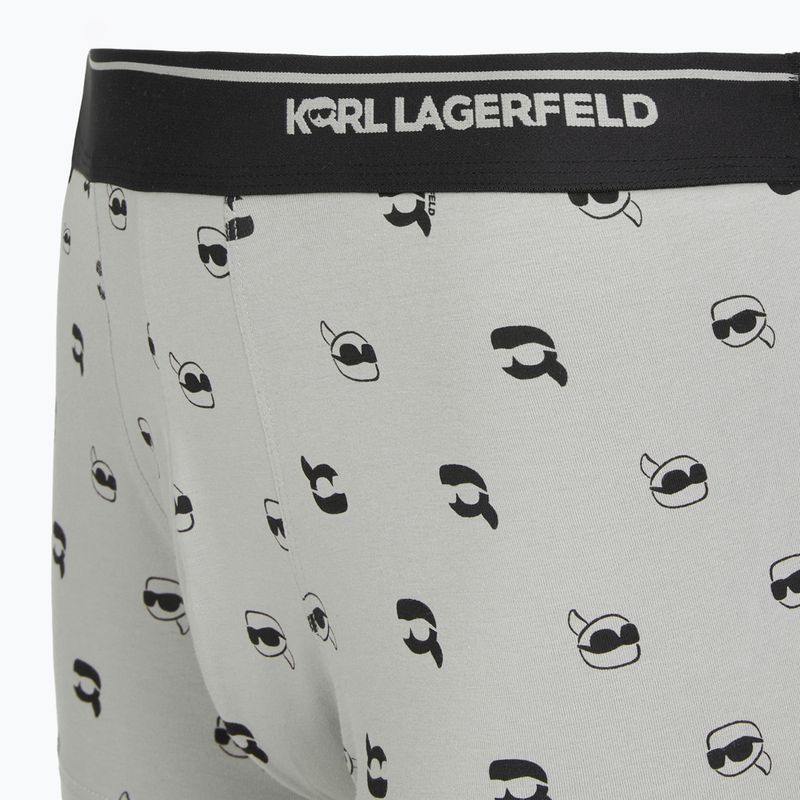 Boxer uomo KARL LAGERFELD Ikon Aop Trunk 3 paia karl dot/ash black 6