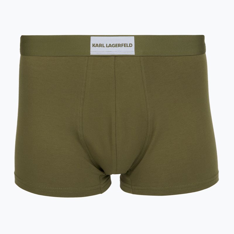 Boxer uomo KARL LAGERFELD Essential Logo Trunk 3 paia olive/clear sky/excalibur 4