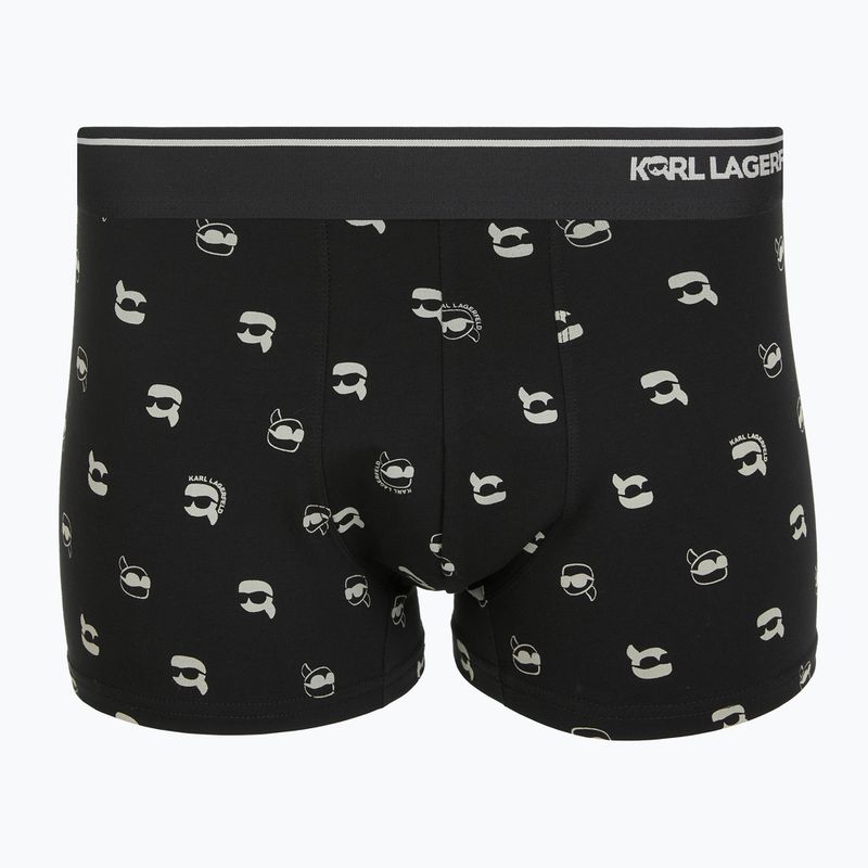 Set boxer e calzini da uomo KARL LAGERFELD Ikon Trunk aop karl dot black 2