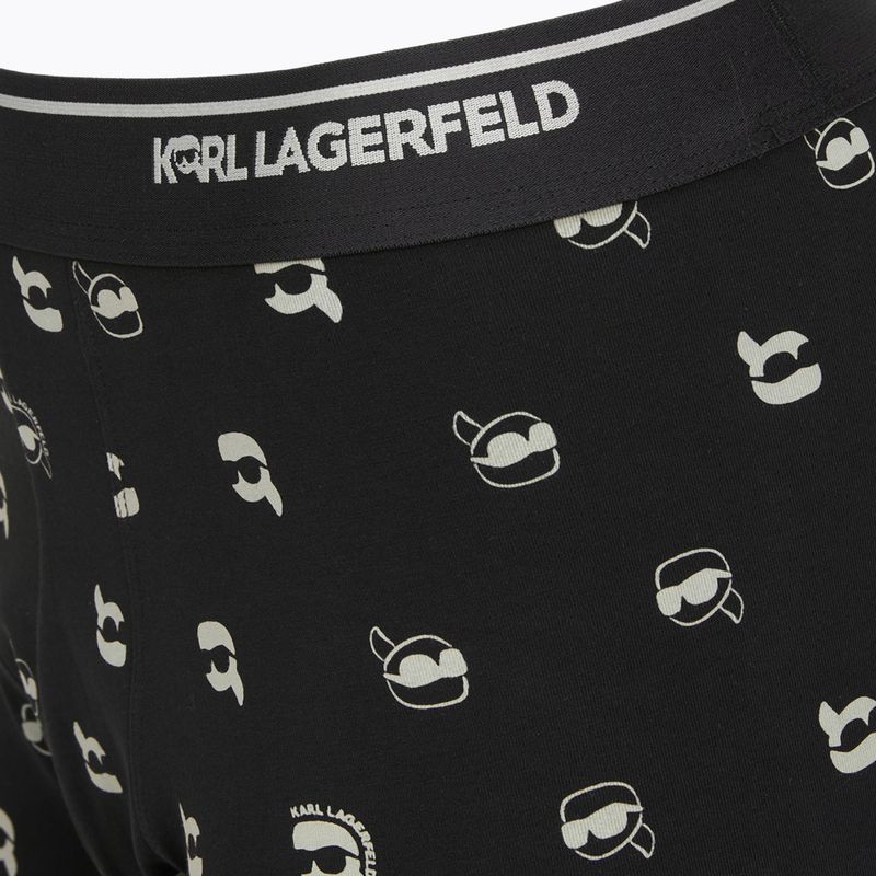 Set boxer e calzini da uomo KARL LAGERFELD Ikon Trunk aop karl dot black 4