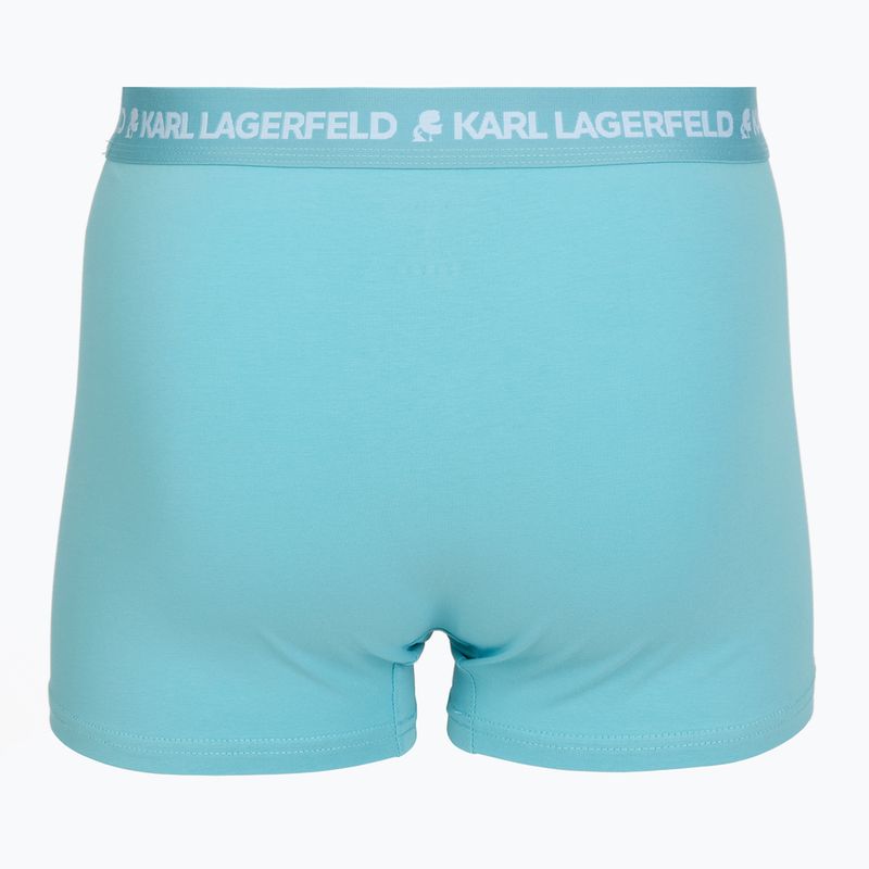 Boxer uomo KARL LAGERFELD Logo Trunk Multiband 3 paia dark sea/indigo/blue 5