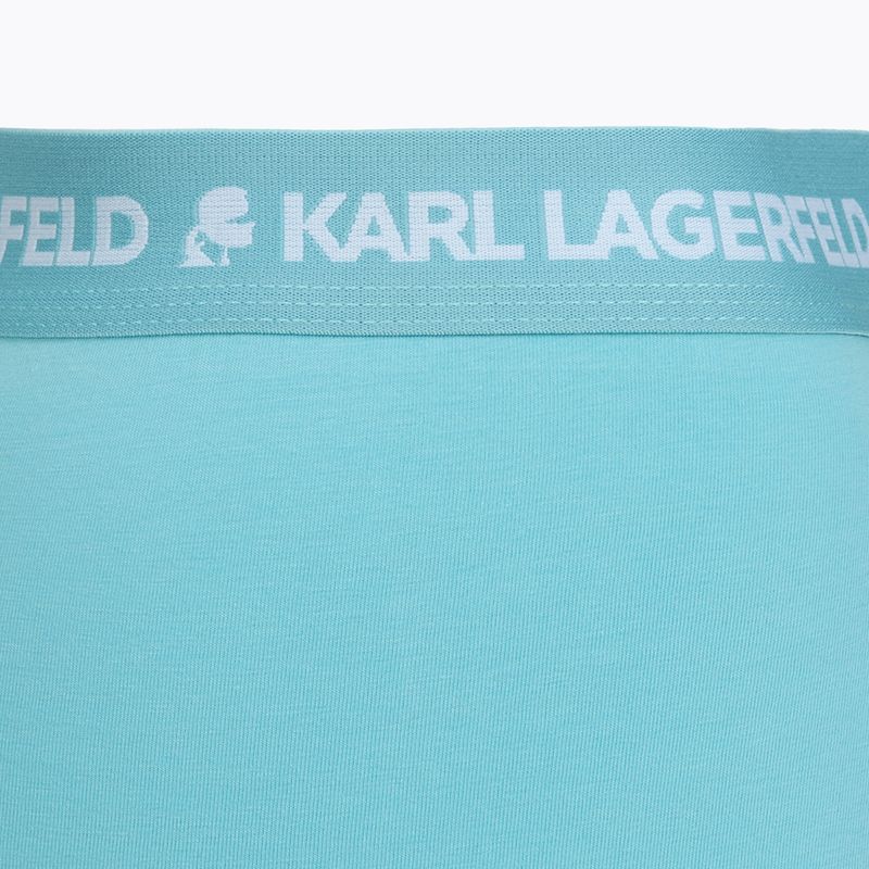 Boxer uomo KARL LAGERFELD Logo Trunk Multiband 3 paia dark sea/indigo/blue 6