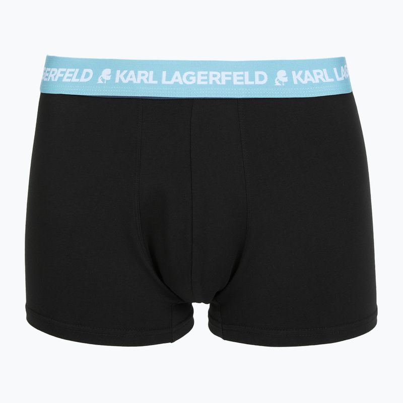 Boxer uomo KARL LAGERFELD Logo Trunk Colorband 3 paia dark sea/indigo/blue 2