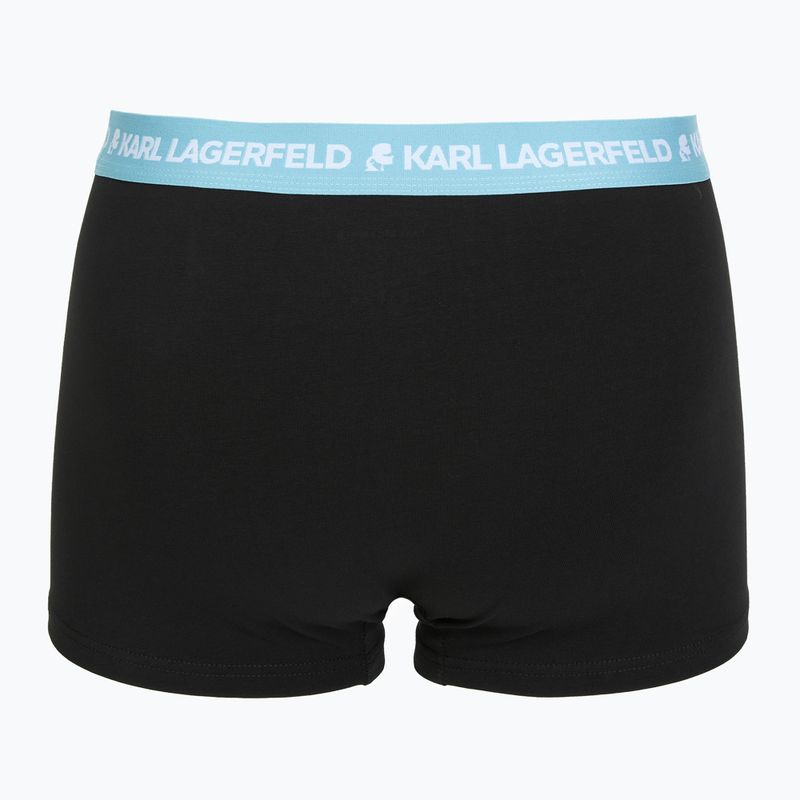 Boxer uomo KARL LAGERFELD Logo Trunk Colorband 3 paia dark sea/indigo/blue 3