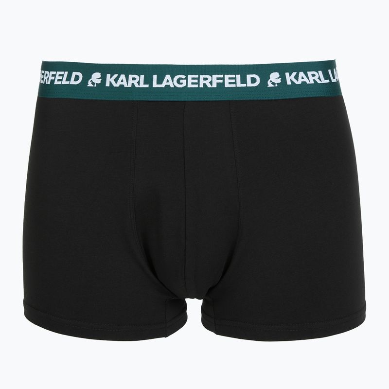Boxer uomo KARL LAGERFELD Logo Trunk Colorband 3 paia dark sea/indigo/blue 4