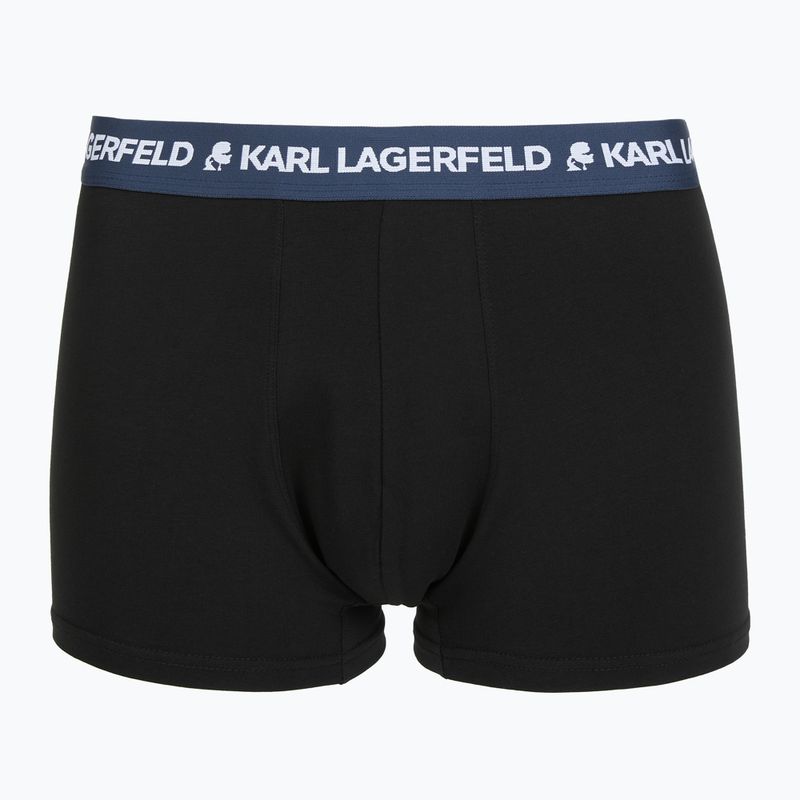 Boxer uomo KARL LAGERFELD Logo Trunk Colorband 3 paia dark sea/indigo/blue 5
