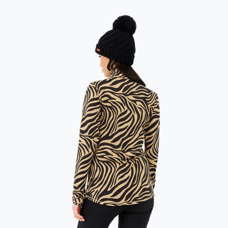 Felpa donna Protest PRTEsher 1/4 Zip Active bamboo beige 3