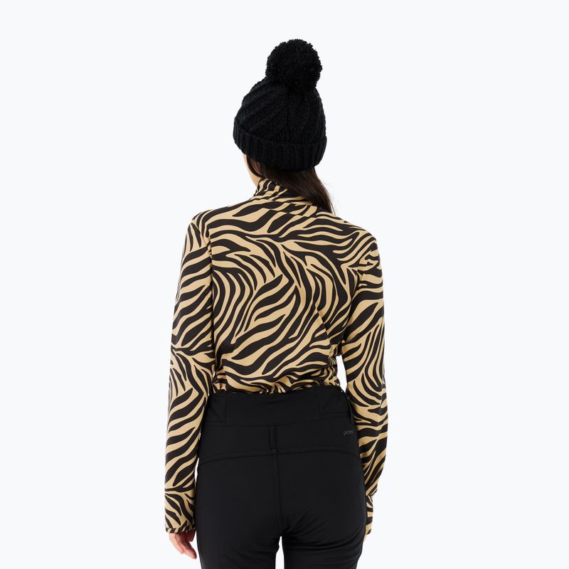 Felpa donna Protest PRTEsher 1/4 Zip Active bamboo beige 6