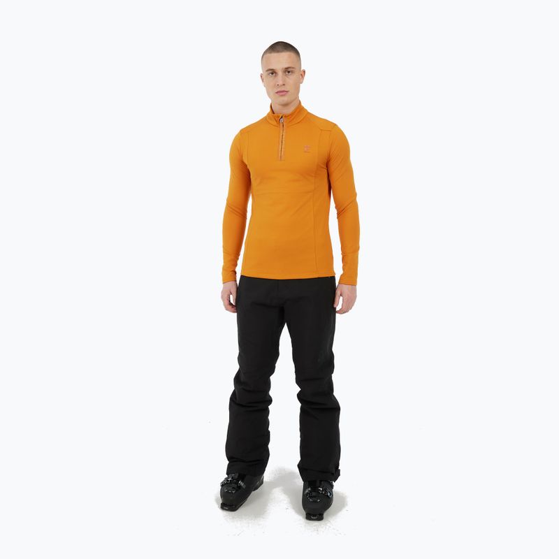Felpa da uomo Protest Rewill 1/4 Zip Active caramel yellow 2