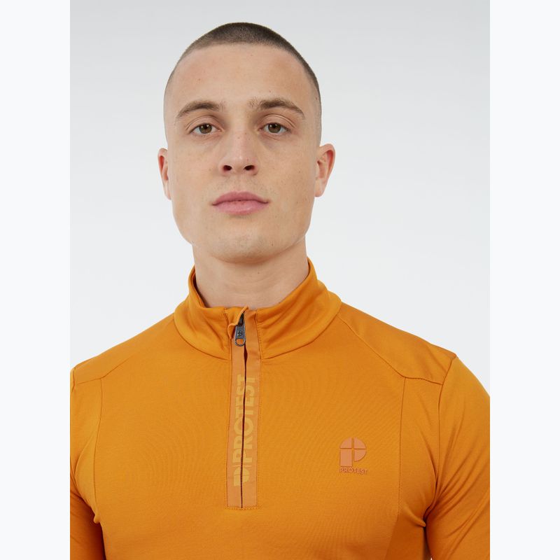 Felpa da uomo Protest Rewill 1/4 Zip Active caramel yellow 5