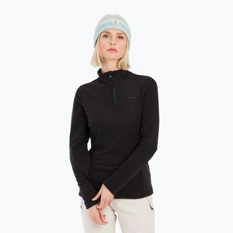 Felpa donna Protest PRTRemutez 1/4 Zip Active true black 5