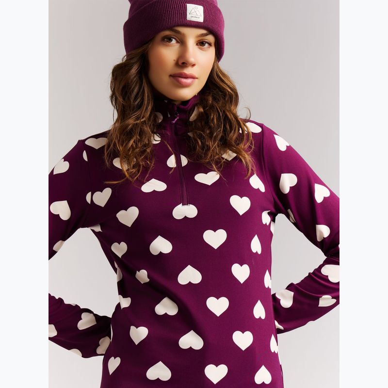 Pile donna Protest PRTSwana 1/4 Zip Active current purple 5