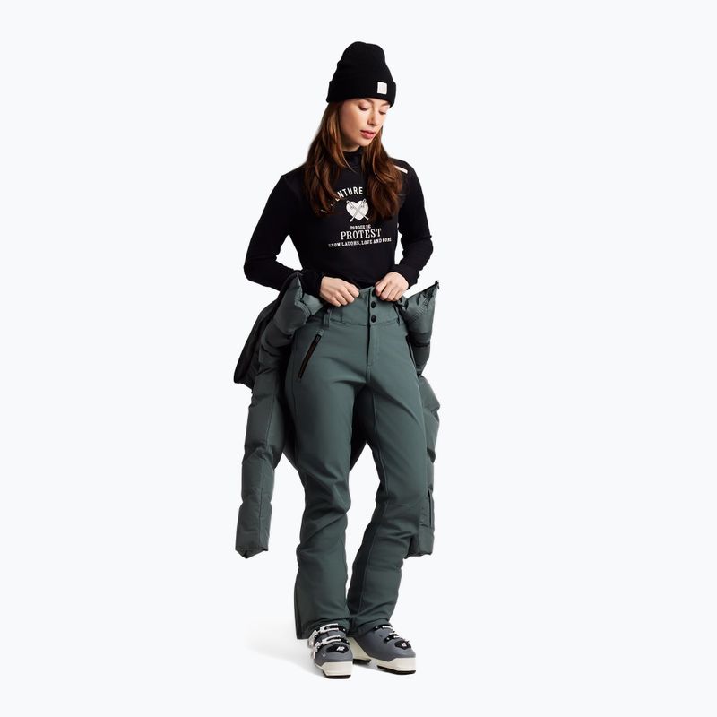 Tuta da sci da donna Protest PRTBuena Zipshift evergreen 3