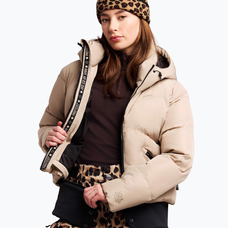 Giacca da snowboard da donna Protest PRTPreppydos Zipshift bamboobeige 4