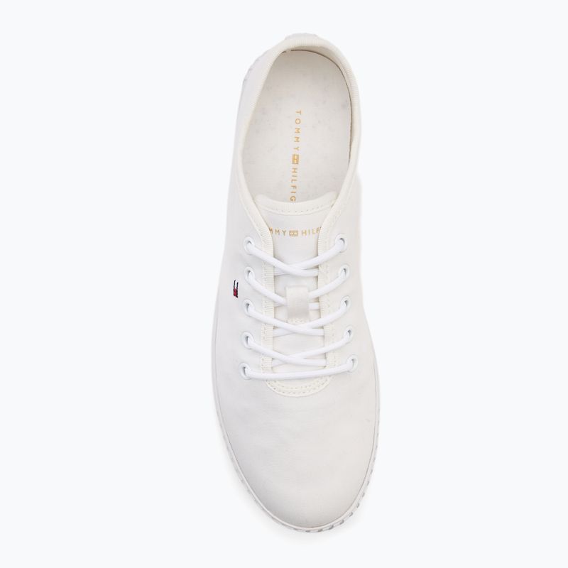 Scarpe da ginnastica Tommy Hilfiger donna Canvas Lace Up bianco 5