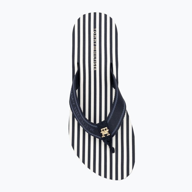 Tommy Hilfiger infradito donna Stripes Beach Sandal blu spaziale 5
