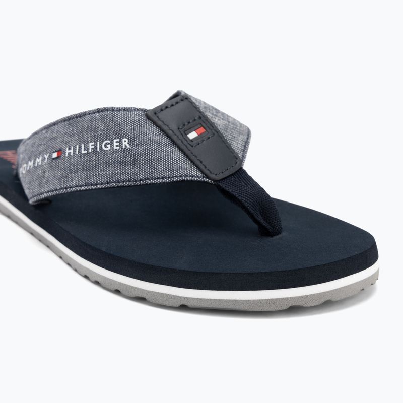 Tommy Hilfiger Uomo Chambray Beach Sandal desert sky infradito 7