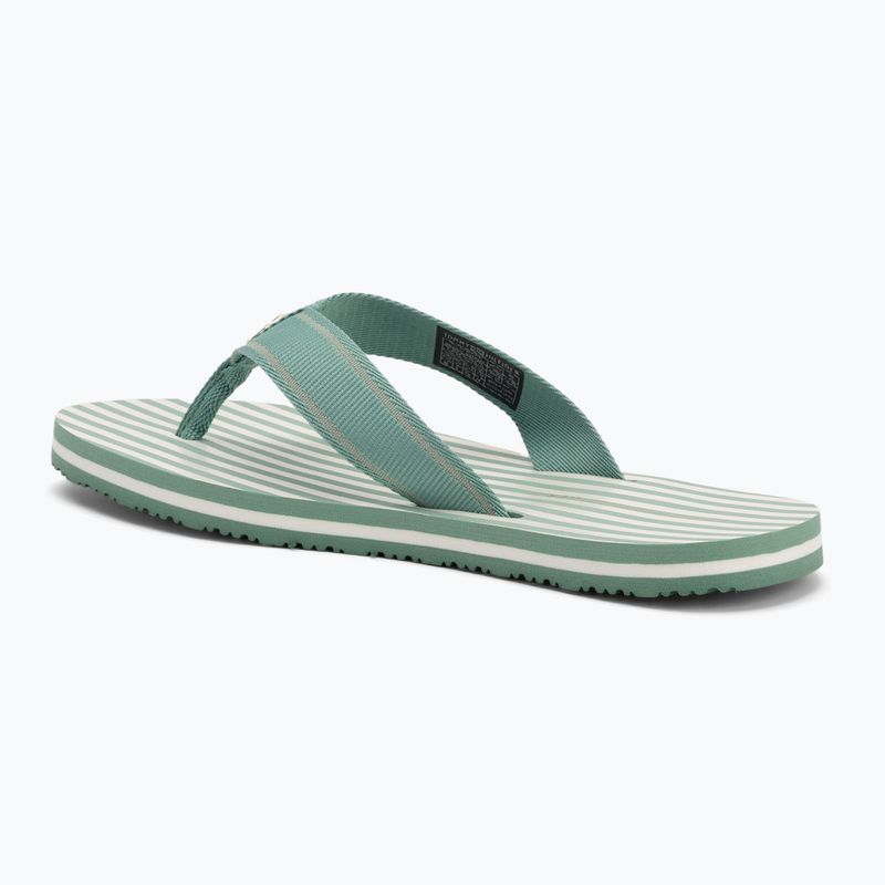 Tommy Hilfiger donna Stripes Beach Sandal infradito verde affascinante 3
