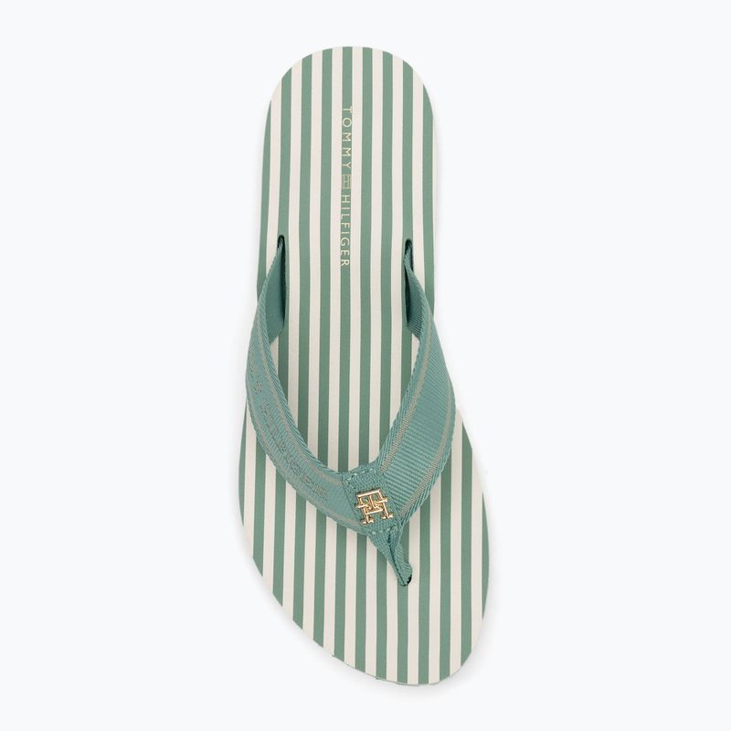 Tommy Hilfiger donna Stripes Beach Sandal infradito verde affascinante 5