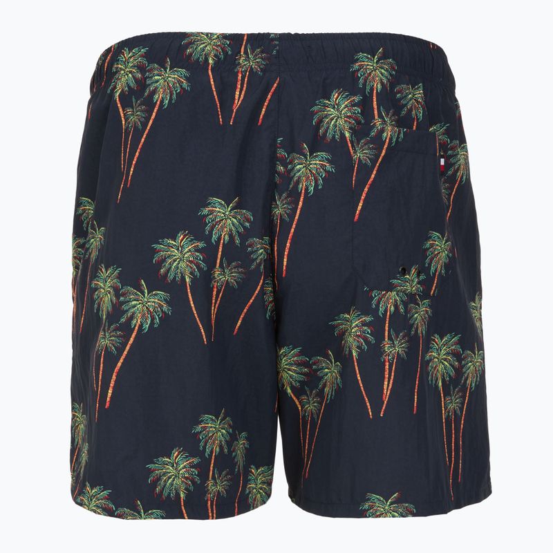 Tommy Hilfiger pantaloncini da bagno medi con coulisse con stampa palma tropicale aop desert sky da uomo 2