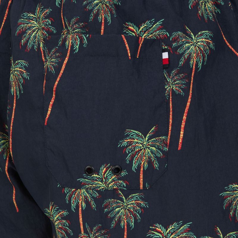 Tommy Hilfiger pantaloncini da bagno medi con coulisse con stampa palma tropicale aop desert sky da uomo 4