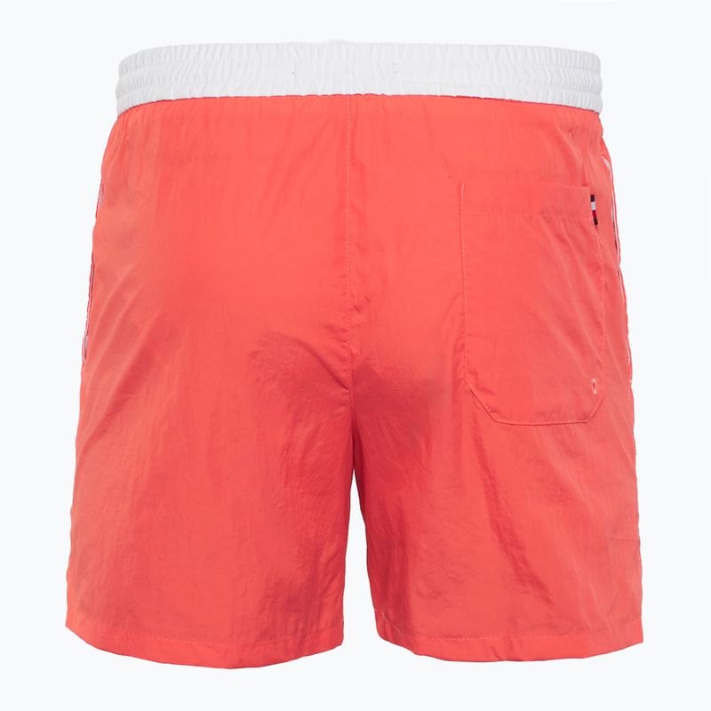 Tommy Hilfiger pantaloncini da bagno medi con coulisse rosa papavero da uomo 2