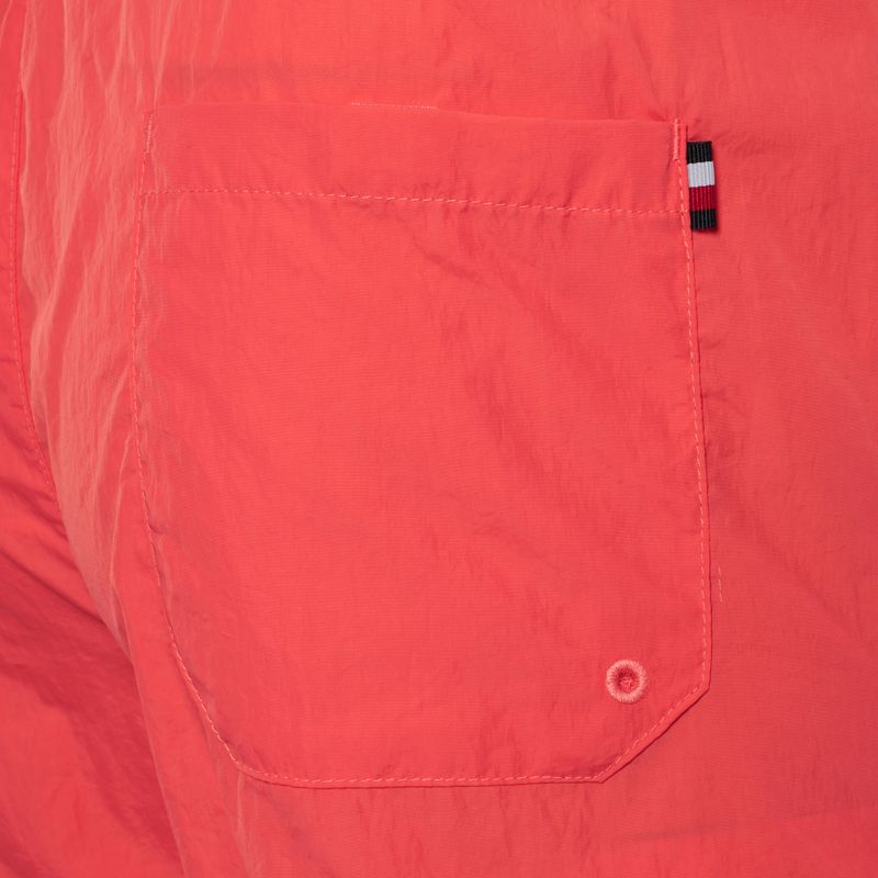 Tommy Hilfiger pantaloncini da bagno medi con coulisse rosa papavero da uomo 3